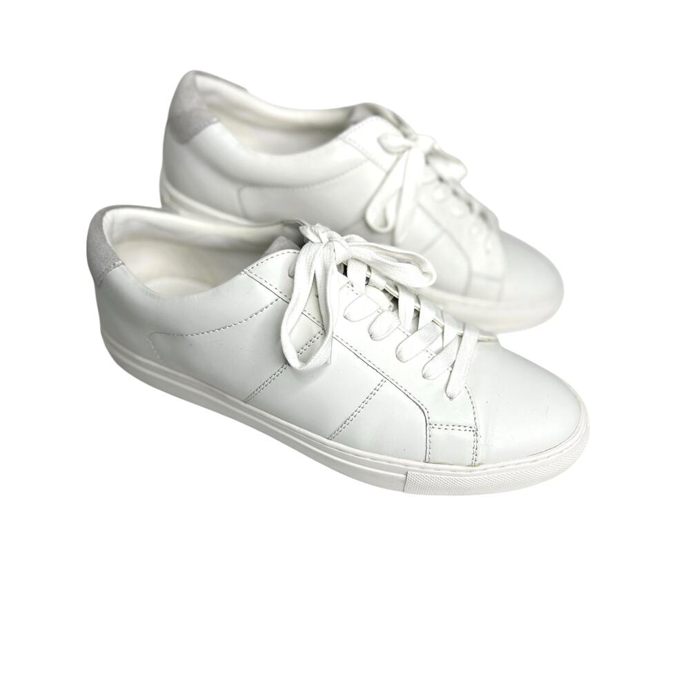 Nordstrom Simon White Leather Dressy Lifestyle Low Top Lace Up Sneaker 10M
